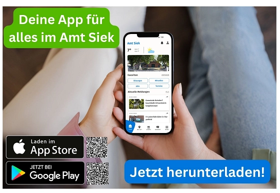 Plakat Deine App für alles im Amt Siek&nbsp;&copy;&nbsp;Amt Siek