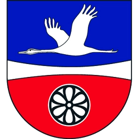 Wappen, Kranich, Rosette © Amt Siek